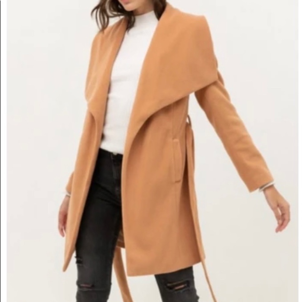 The Styled Collection Kensington Waist Tie Coat - Picture 16 of 16
